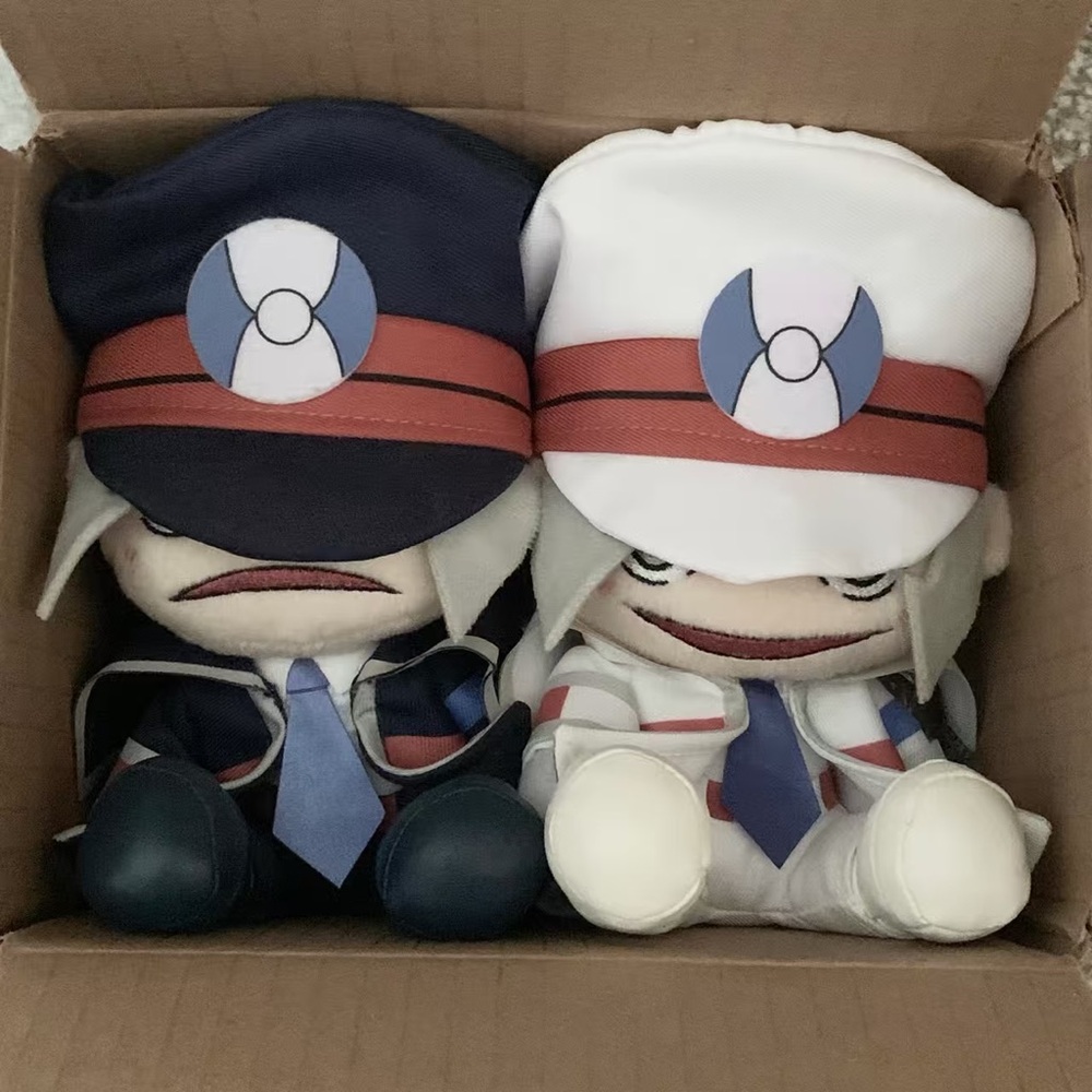 Pokemon Plush Pair - Navy and White with Red Accents